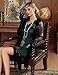 PrettyGuide Women's 1920s Dress Art Deco Fringed Sequin Roaring 20s Flapper Dress Sleeves S Silver Malachite Green