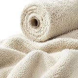 Tessuto da cucire, tessuto bouclé per mobili, al metro, 1 m x 1,4 m, tessuto decorativo, tessuto per tappezzeria per cuscini e divani (beige)