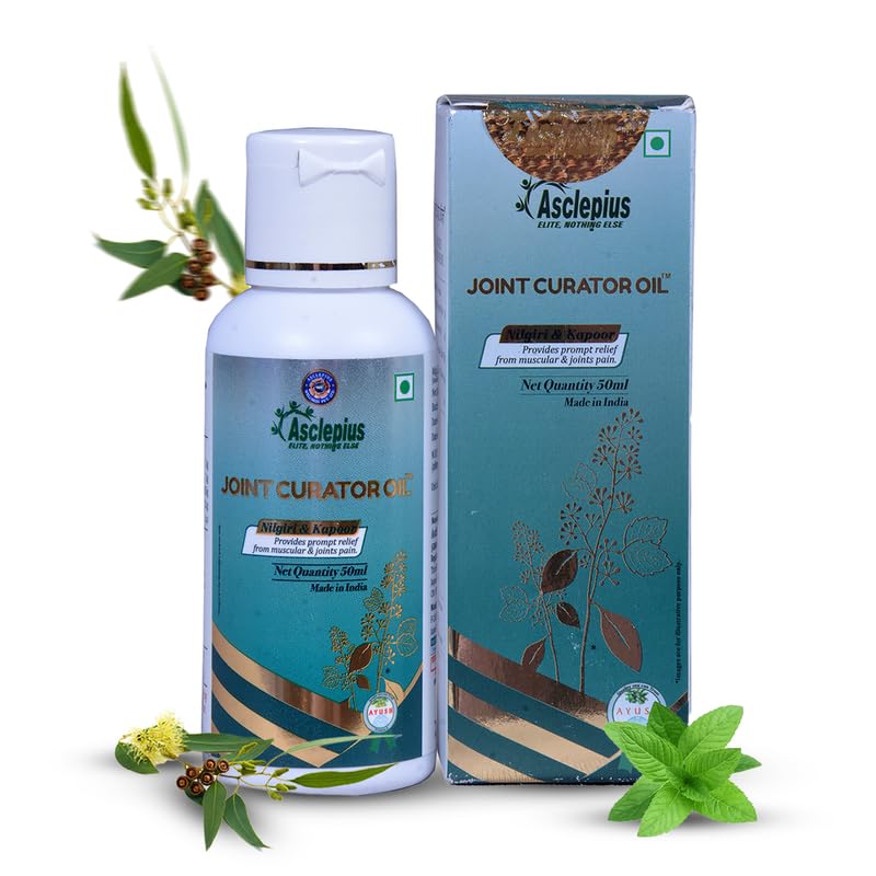 Asclepius Joint Curator Oil is Natural Joint Support with Ayurvedic Herbs, Promotes Flexibility and Comfort, Preservative Free - 50ml (B0D9JVGFCC) Amazon Price History, Amazon Price Tracker