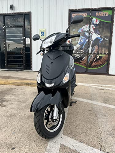 Street Scooter Fully Automatic for youth and adults  49cc Gas Scooter Moped With Matching trunk ( Sporty Black ) - HHH MP50-02