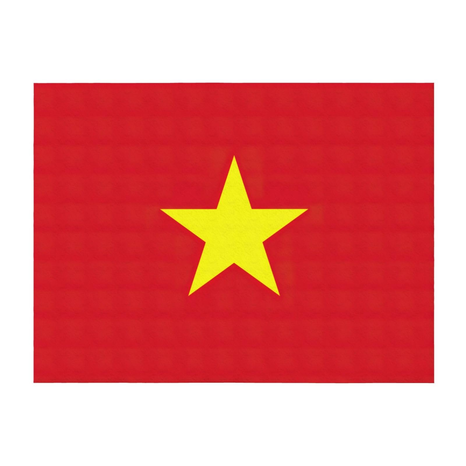 Couverture légère imprimée drapeau vietnamien pour lit et canapé toutes saisons