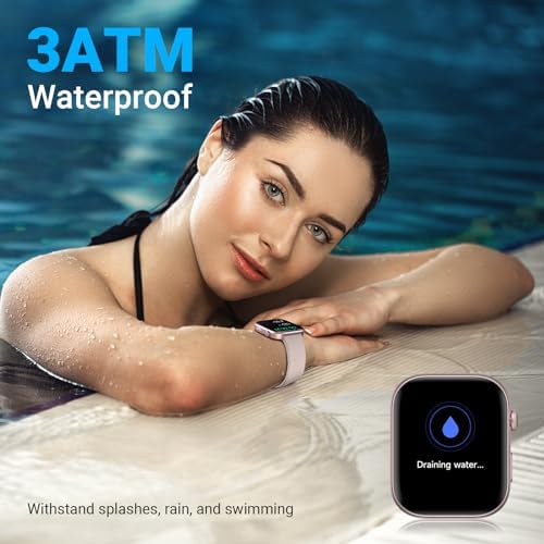 Smart Watches for Women for Android iPhone, 1.99" AMOLED Screen Fitness Watch with Bluetooth Call (Make/Answer), Heart Rate/SpO2/Sleep Monitor, 3ATM Waterproof, 12 Days Battery, 105 Sport Modes