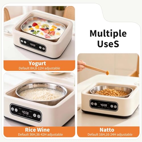 43% Off Kaaeiccr Yogurt Maker with Timer & temp Control - Image 4