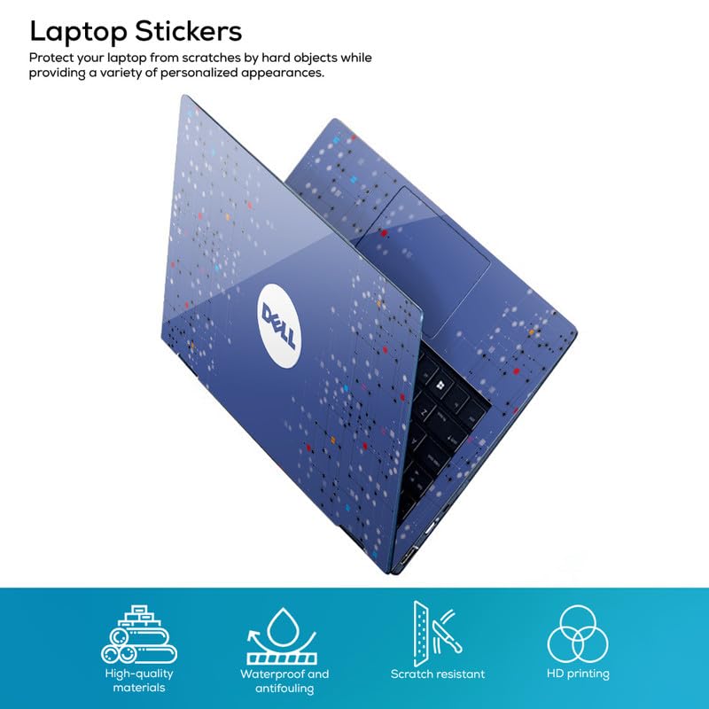 Image of Galaxsia DSGN 291 Full Body Laptop Skin Bubble-Free| Laminated & Removable | HD Quality Sticker for Laptops Upto 15.6 Inches Compatible with DELL