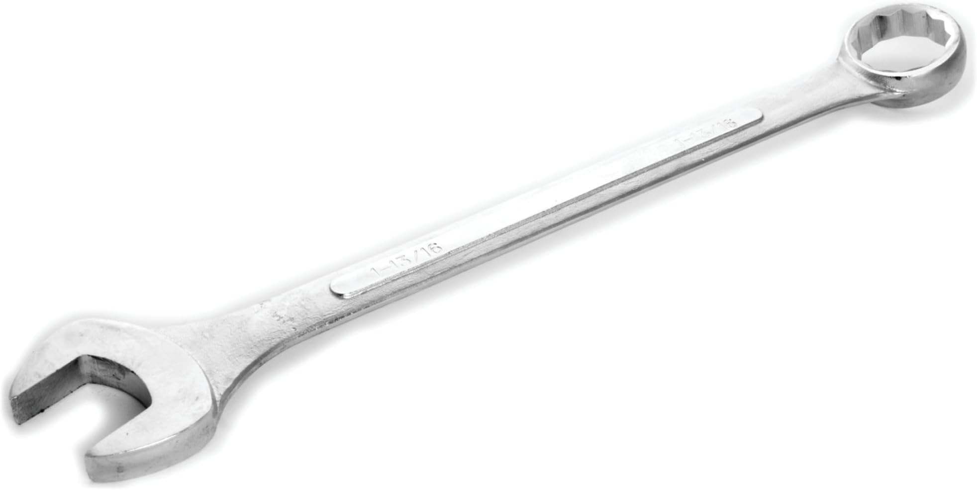 Performance Tool W379B 1-13/16 inch Jumbo Combination Wrench, Drop-Forged Chrome Alloy Steel, Satin Chrome Finish, Rounded Box End