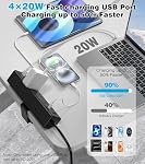 Desk Clamp Power Bar with 4 USB-C Ports(40W Fast Charging Station) & 8 AC Outlets,Desktop Edge Mount Surge Protector Power Strip,14AWG Heavy Duty Cord,Fit 1.9" Tabletop Edge for Home Office (6FT)