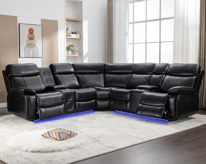 Comfort Stretch Power Recliner Sofa Sectional Couches with