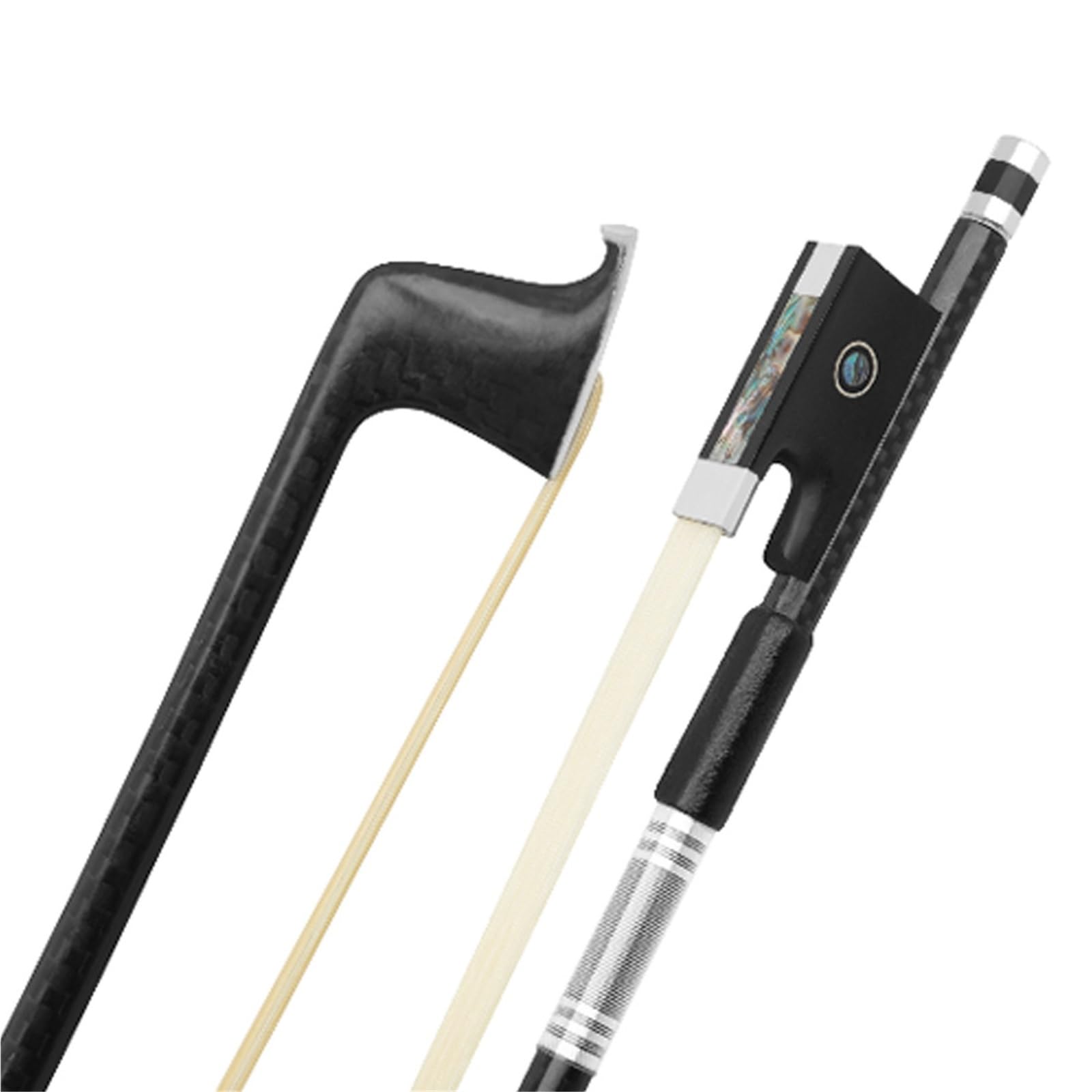 Arcos De Violín Para Principiantes Arco De Violín Vara Del Hecha Fibra Carbono Crin Caballo Y Tallado En Ébano(Violin bow)