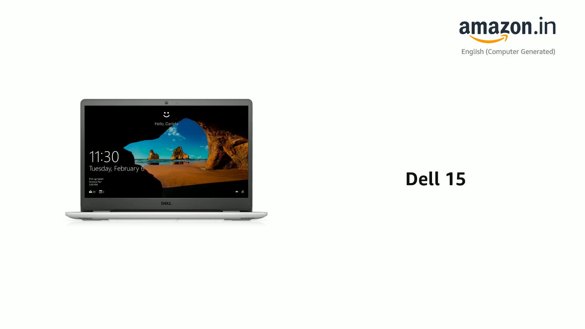 Dell 15 (2021) AMD Ryzen 3-3250U Laptop, 8GB, 1TB HDD, Windows 10