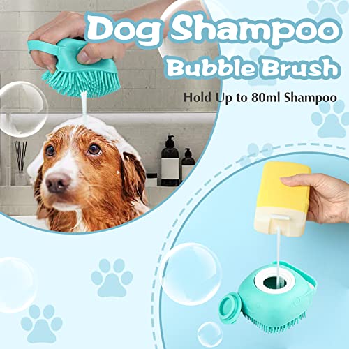 FUYIHGL Shampoo Bürste Bubble Brush für Baden Hundeseife mit Seifenspender Dusche Bürste Silikon mit Loop Handle für Haustiere Hunde Katzen Doggie