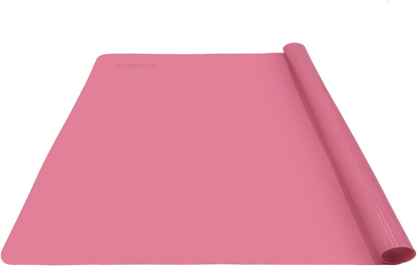 LONGFITE 24''x20'' ( 60x50cm ) Extra Large Silicone Baking Mat, Multipurpose Nonstick Pastry Mat, Heat Resistant Nonskid Table Mat Countertop Protector (Extra Large Pink)