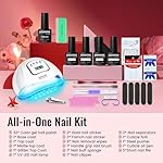 JODSONE Gel Nail Polish Kit with U V Light 32 Colors Gel Polish Nail + 4 Functional Adhesive Bottles Kit Soak Off Manicure Tools Gifts for Women - Image 3