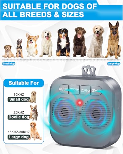Image of ALKD Anti Barking Device for Dogs, 33FT Dog Barking Silencer with 3 Modes, Rechargeable Ultrasonic Dog Barking Deterrent Devices Bark Box, Safe Stop Barking Dog Devices Indoor Outdoor Use (Gray)