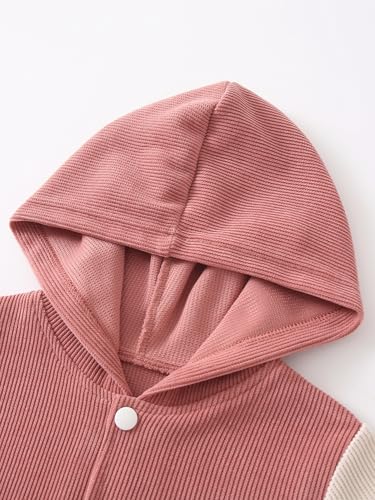 Girls Sweatsuit Pants Set Long Sleeve Button Down Shirt Corduroy Jacket Hoodies Top and Sweatpants Outfits 4-12Y3