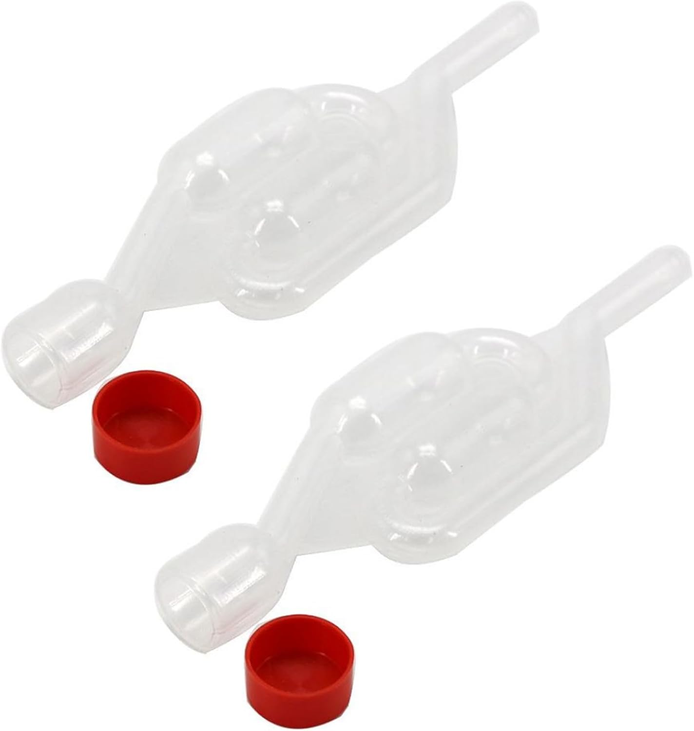 DAGIJIRD S-Shape Air Lock One-Way Exhaust Valve Transparent Check Valve for Beer Wine Fermenting Making, 2PCS