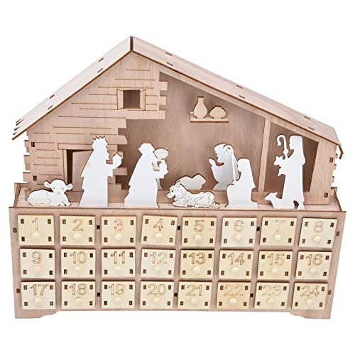 Ornement de calendrier de l'avent, calendrier de l'avent de Noël universel exquis éclairage LED intéressant pour la décoration de la chambre de Noël Cover