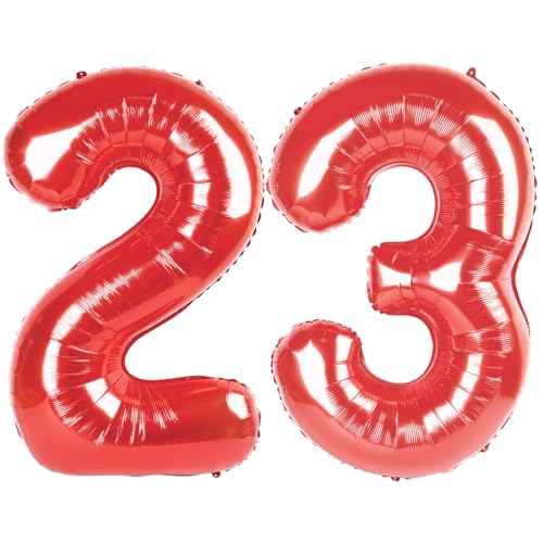 Red Number 23 Balloon 40 Inch Birthday Decorations, Number 23 Balloon Birthday Party Decorations, Anniversary Decorations Graduations Party Supplies