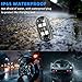 4PCS Wireless LED Strobe Lights with Remote Control, 8 Colors USB Charge, Upgraded to Four Bulbs High Brightness Waterproof Anti-Collision Warning Lights for Car Motorcycle Aircraft Bike Truck