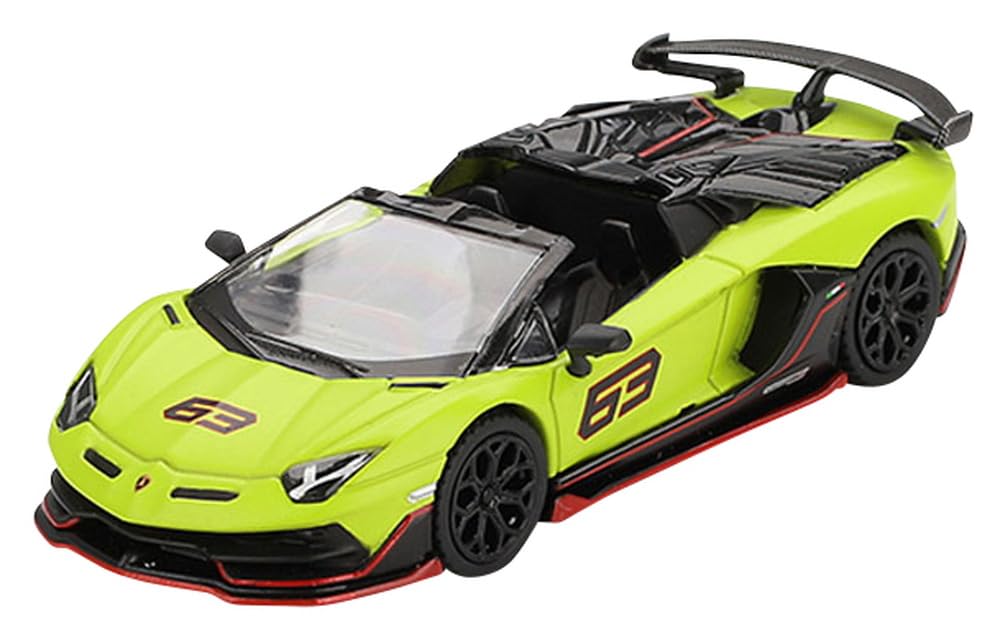 MINI GT 1/64 Lamborghini Aventador SVJ 63 Roadster Verde Shock