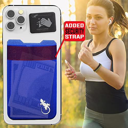 Bolsillo de elastano autoadhesivo Gecko para tarjetas con tejido elástico anticaída twin pack 7