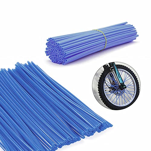 72x Motorcycle 235mm Wheel Spoke Wraps Skins Coat Trim Covers Pipe for