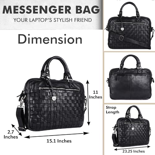 Genuine Leather Laptop Bag For Men 15 Inch, Messenger Bag For Women4