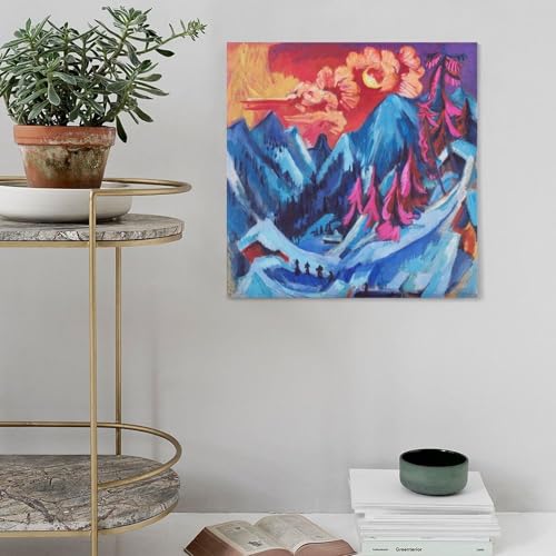Impression sur toile paysage d'hiver déco murale Ernst Ludwig Kirchner