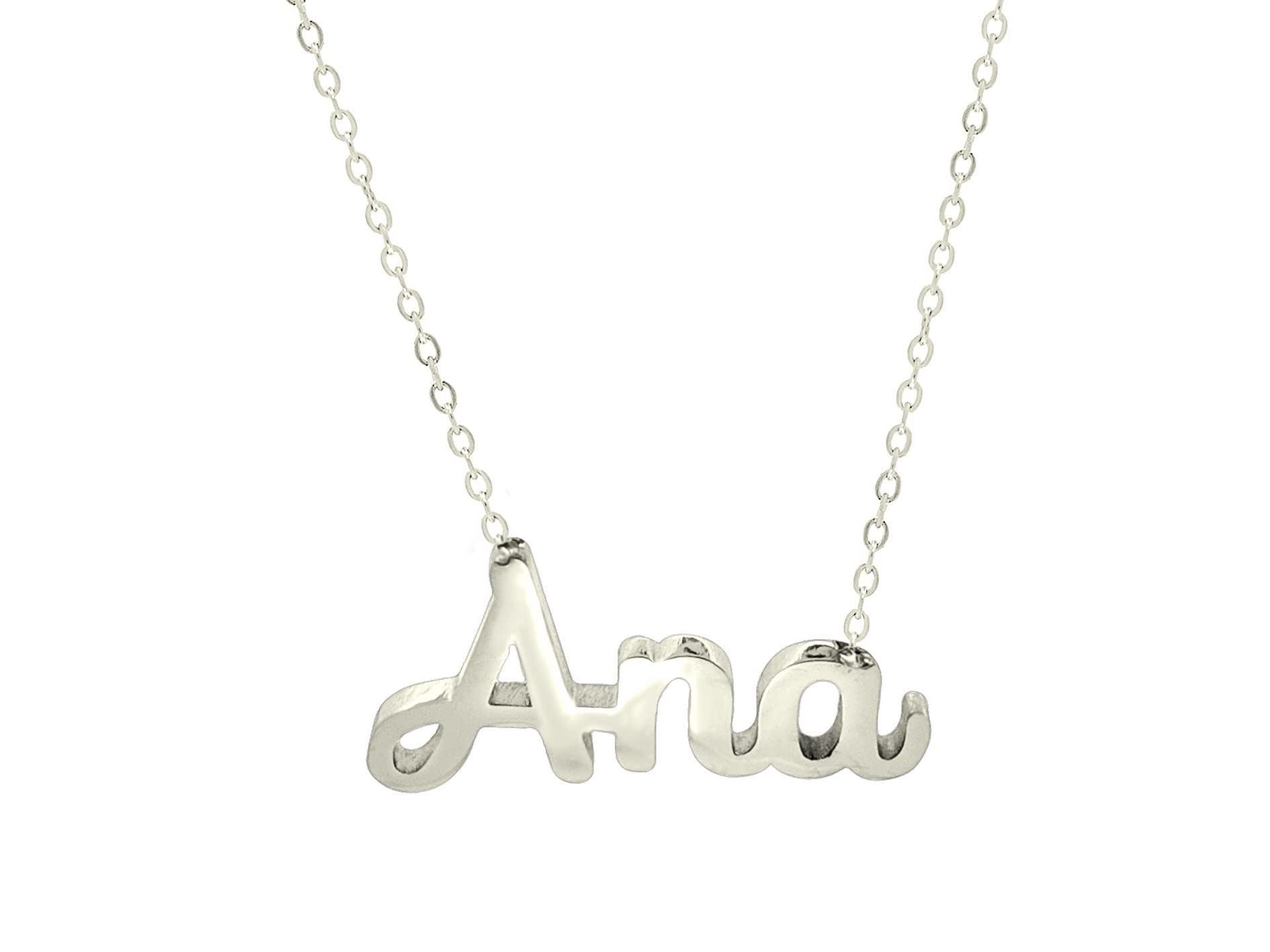Only faith Collar para mujer con nombre personalizado Acero inoxidable con caja de regalo original Cadena colgante joya personalizada especial para amigas, novios