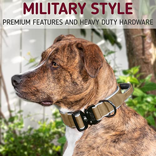 Leashboss Tactical Dog Collar - Dog Collar With Handle Heavy-Duty Adjustable Military K9 Collar With Quick Release Buckle And Handle - For Training #TOP6