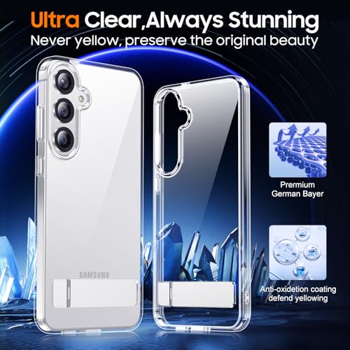 Coque Samsung S25 Plus transparente avec béquille cachée antichoc