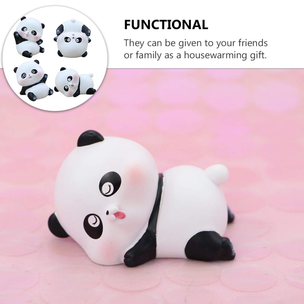 Mini simpatici animali panda figurine modello animale micro paesaggio decorazioni per la casa accessori per la decorazione del giardino delle fate in miniatura ornamento  15
