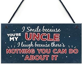RED OCEAN Funny Uncle Birthday Gifts Presents Hanging Plaque Keepsake Christmas Uncle Gifts