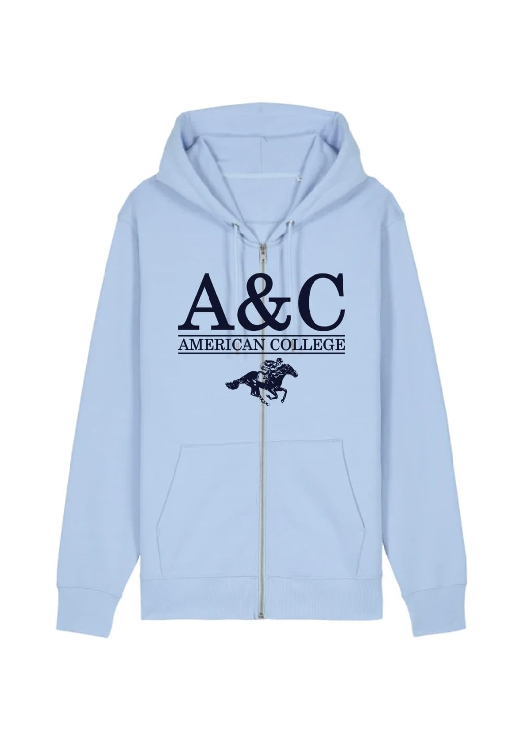 AMERICAN COLLEGE USA Bluza męska z zamkiem błyskawicznym rozmiar M umowa, Niebieski, M