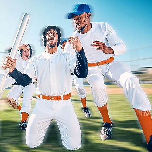 Image of Zhanmai Baseball Belt and Socks Combo, Adjustable Elastic Belt and Softball Socks, Multiple Sizes for Youth Boys Girls, Adult