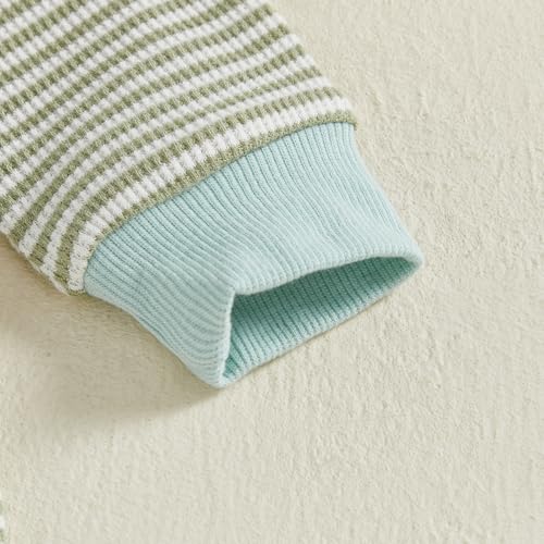 Infant Baby Boy Long Sleeve Romper Jumpsuit Pants Mallard Duck Waffle Knit Outfit Fall One Piece Clothes4