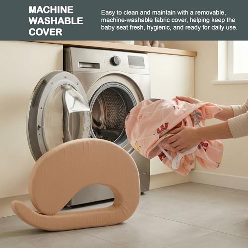 Image of BAYBEE Feeding Pillow for New Born Baby with Foldable Breastfeeding Cover | Ergonomic Feeding Cover for Nursing Mom with Adjustable Velcro | Nursing Pillow with Removable & Washable Covers (Pink)