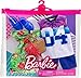 Barbie & Ken Fashions 2-Pack Clothing & Accessories Set, 1 Tropical Dress & Tote for Barbie Doll & 1 Tropical Shirt & Shorts Outfit with Shoes for Ken Doll