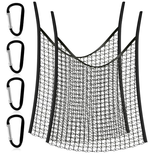 kjcbkcb 2 Pcs Slow Feed Hay Net with Small Holes, Polyester Hay Bag, Wear Resistant Horse Feed Bag, Weather Resistant Hay Nets for Horses, Easy to Hang Horse Hay Bag for Horses Black