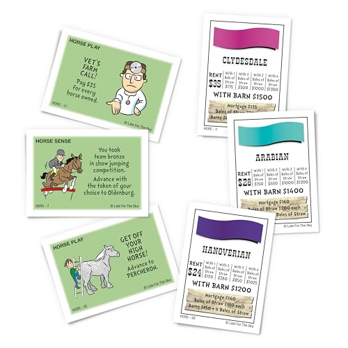 Juego de mesa Horse-Opoly para familias y niños miniatura 5
