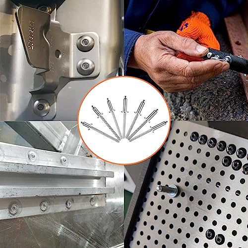 Sunxeke N1-049-KIT-280PCS 304 Stainless Steel Pop Rivets Assortment Kit,7 Sizes Stainless Rivets 1/8 5/32 3/16Inch Assorted Blind Rivets,Used thumb #6