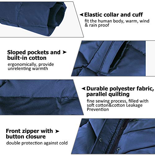 BINACL Hooded Warm Winter Golf Coats, Snow Mountain Cycling Snow Women Gift Lined Outwear Great with Skirt Cotton Padding Jacket for Girl with Luxury Faux Trimmed Fur Fit for Sweatshirt(Royal Blue,XS) BINACL Hooded Warm Winter Golf Coats, Snow Mountain Cycling Snow Women Gift Lined Outwear Great with Skirt Cotton Padding Jacket for Girl with Luxury Faux Trimmed Fur Fit for Sweatshirt(Royal Blue,XS)