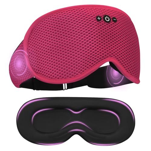 Mixiba Máscara de dormir para mujer, máscara de dormir con Bluetooth contorneada en 3D con auriculares, máscaras de ojos para dormir