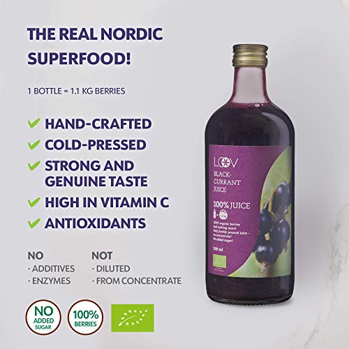 Organisch zwarte bessensap, 500 ml, puur sap, niet uit concentraat, geen toegevoegde suiker, geen water toegevoegd, geen… - Afbeelding 3