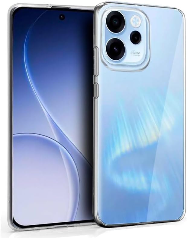 Image of REALCASE Silicone Oppo Reno 15 Pro Mini 5G Back Cover Case, Scratch Resistant Protective Crystal Clear Transparent Shock Proof Bumper Back Cover Case for Oppo Reno 15 Pro Mini 5G