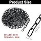 10m Stahlkette aus Kohlenstoffstahl, 3mm Starke Stahlkette, Metall Gliederkette, Kette Stahlkette, Schwarz Gliederkette für Hundekette, Lampenkette, Absperrketten