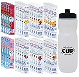 Crystal Light Drink Mix Packets, 40 Count, 10 Flavor Variety with By The Cup Sports Bottle