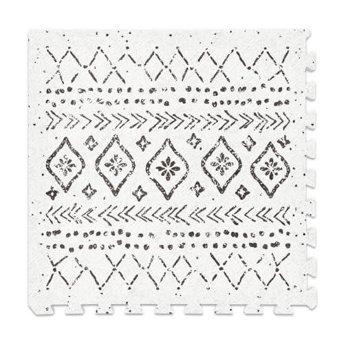 Image of Lillefolk Baby Play Mat for Floor – 4x6ft Boho | Soft Non Toxic Premium EVA Foam Tiles for Tummy Time, Crawling & Playroom – Waterproof Interlocking Floor Mat for Babies & Toddlers (6 Tiles)