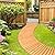 Wooden Garden Pathway 6ft Curved Roll Out Wooden Pathway Garden Walkways Cedar Straight Walkway Weather-Resistant UV Protected Roll Up Wood Road Floor for Outdoor Garden,Boardwalks, 6ft Curved Walkway