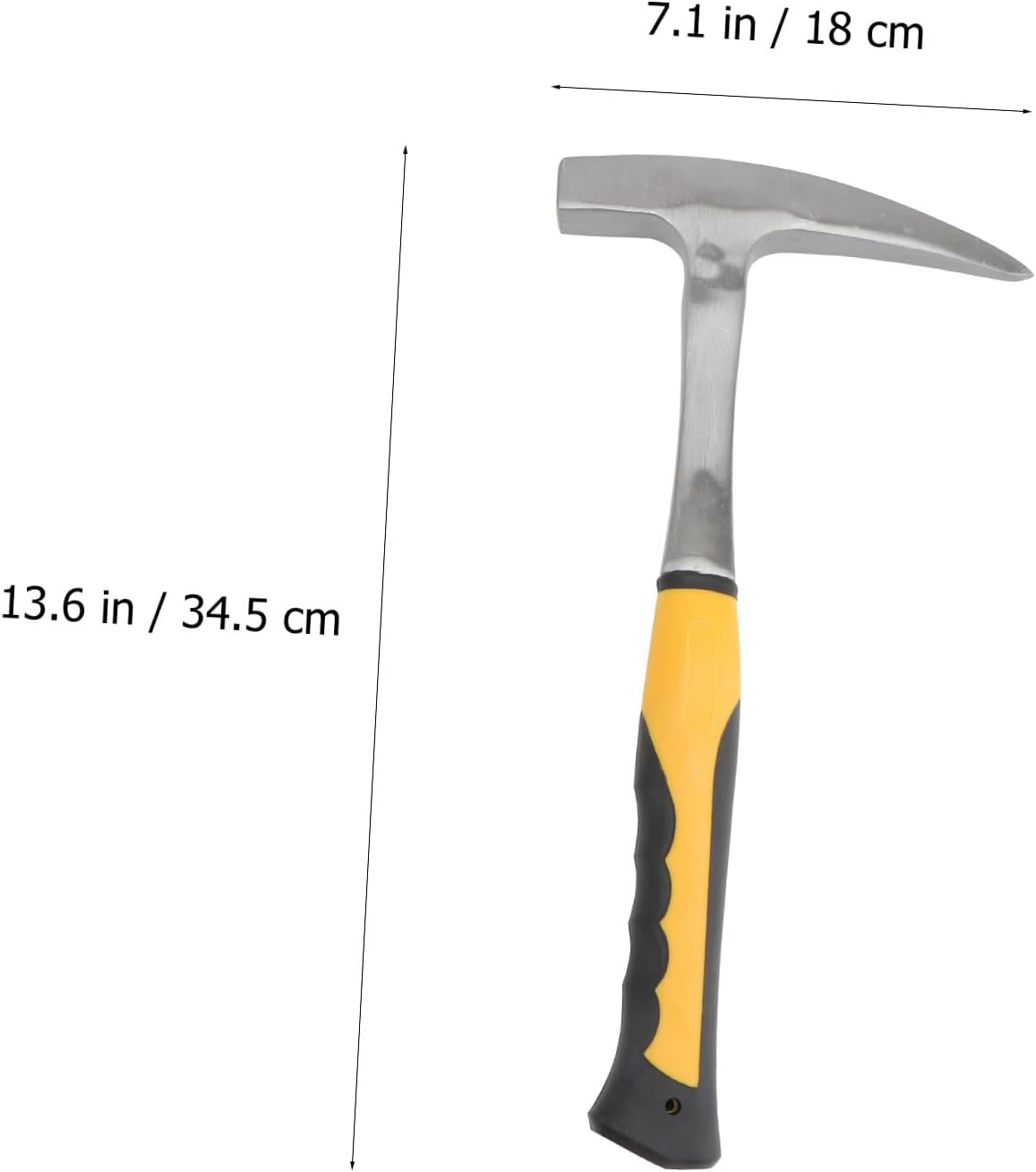 Multifunctional Pointed Hammer Durable Geological Tool for Rock Hounding Mining and Heavy-duty Work Large Mason Hammer for Professionals