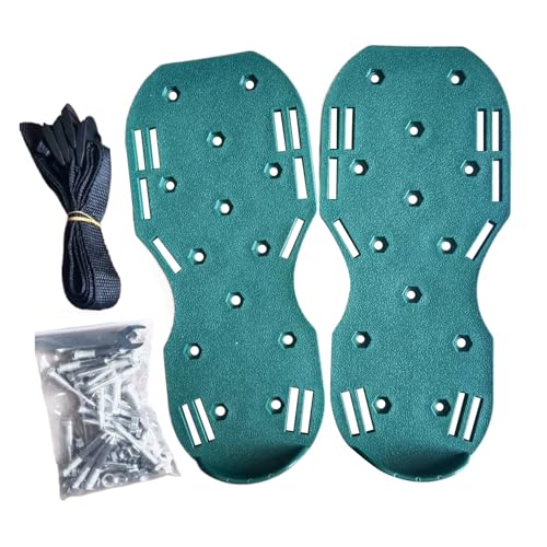 Manolyee Zapatos Aeradores para Césped, con Púas Aireadores para Hierba, Sandalias con Correas Ajustables Herramienta Resistente para Jardinería y Siembra